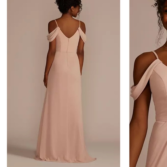 David Bridal cascading off-the-shoulder dress - Picture 3 of 4